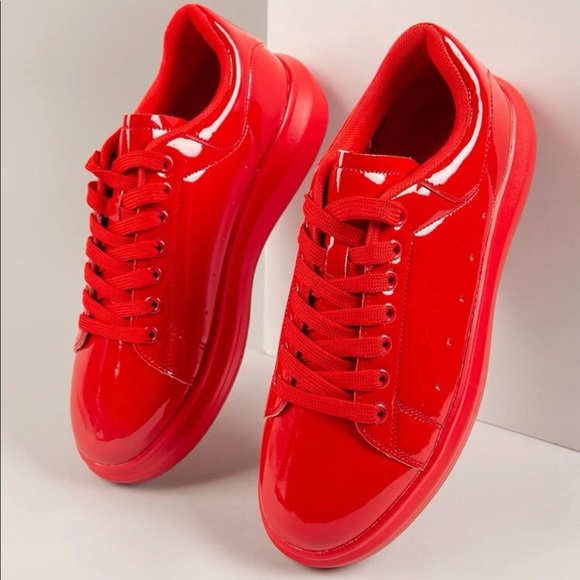 Red Patent Leather Sneaker - Picture 3 of 4
